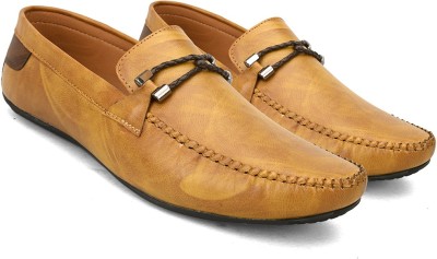 FENTACIA Loafers For Men(Tan , 7)