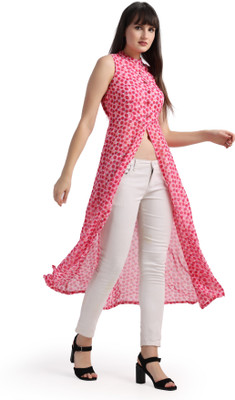 AMLFASHIONHUB Women A-line Pink Midi/Calf Length Dress