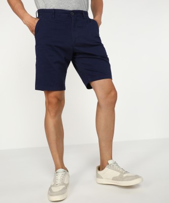 FLYING MACHINE Solid Men Blue Chino Shorts