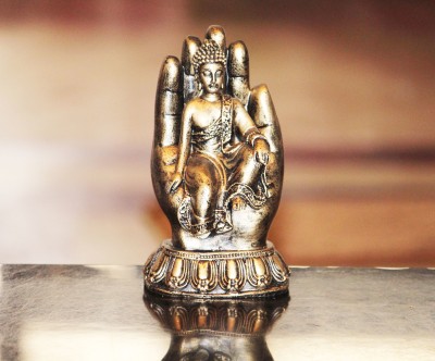 Flipkart SmartBuy Handicraft Lord Buddha Showpieces Statue Idols For Home Décor Items|Table Décor| Decorative Showpiece  -  20 cm(Polyresin, Gold)