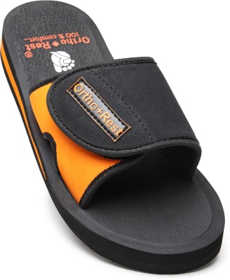 Ortho + Rest Women Women's and Girl's Extra Soft Doctor Slippers | Orthopedic MCR footwear Slides(Orange, Black 8)
