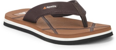 Aqualite Men Flip Flops(Tan, Brown 8)