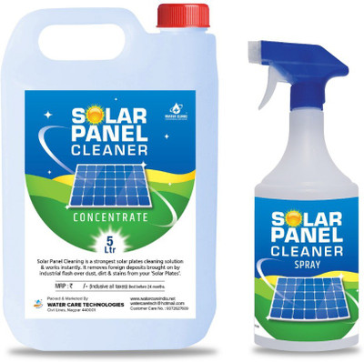WATER CLINIC Solar Panel Cleaner Combo Pack |Combo of 5L Can with 1 L Adjustable Spray Bottle Stain Remover