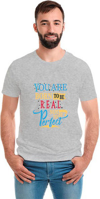 SmarTee Street Printed Men Round Neck Grey T-Shirt