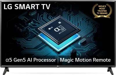 LG 80 cm (32 inch) HD Ready LED Smart WebOS TV with Alpha5 Gen5 AI Processor | (Ceramic Black) (2022 Model)(32LQ576BPSA)