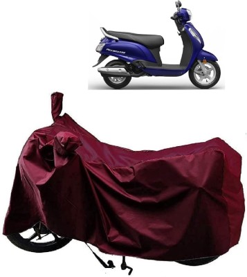 KEDIT Two Wheeler Cover for Suzuki(New Access 125, Maroon)