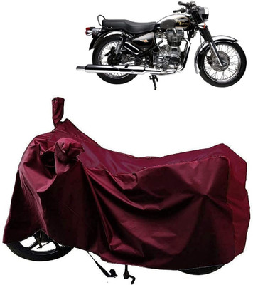 KEDIT Two Wheeler Cover for Royal Enfield(Electra Delux, Maroon)