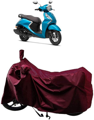 KEDIT Two Wheeler Cover for Yamaha(Fascino, Maroon)