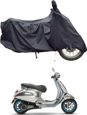 Tricway Two Wheeler Cover for Vespa(Piaggio Elettrica BS6, Grey)