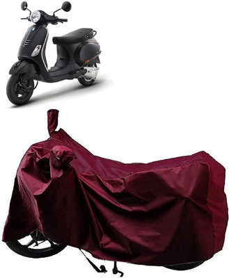 KEDIT Two Wheeler Cover for Vespa(Notte 125, Maroon)