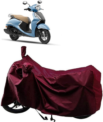 KEDIT Two Wheeler Cover for Yamaha(Fascino 125 FI, Maroon)