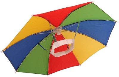 Finches Store Adjustable Hand Free Sun Hat Umbrella For Adults And Kids Umbrella(Multicolor)