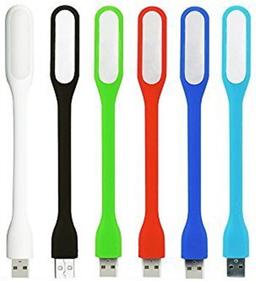 MOOZMOB UPGRADED VERSION 360 Degree Flexible Mini USB LED Light Night Light for Study Compatible with Laptop Power Bank Notebook Reading Lamp Eye Care (Pack of 6) Led Light(Multicolor)