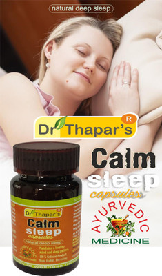 Dr. Thapar's CALM SLEEP WITHOUT INTOXICATION AYURVEDIC 50+10 CAPSULE(60 Capsules)