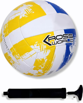 SHORYA Krossworld Volleybal (Size - 5) With Air PUMP Volleyball - Size: 5(Standard, Pack of 1)