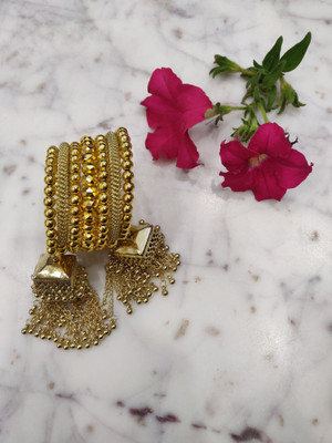 Grace Collections Alloy Gold-plated Bangle Set