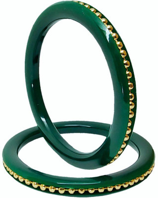 ZR JEWELS Plastic Gold-plated Bangle(Pack of 2)