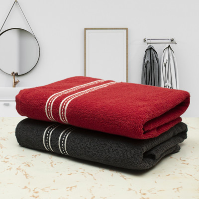 Cotton Bolls Textiles Cotton 400 GSM Bath Towel Set(Pack of 2)
