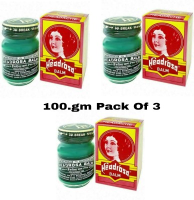Headrosa pain relief balm pack of .3 Balm(3 x 100 g)