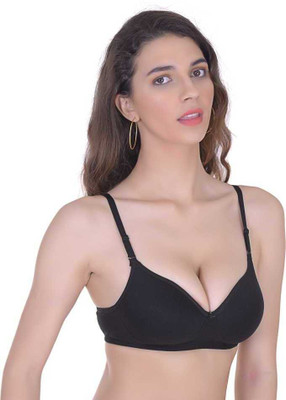 Muhib Women Push-up Lightly Padded Bra(Black)