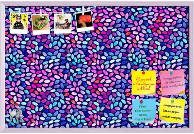 Artzfolio Watercolor Abstract Hand-Drawn Pattern D2 Notice Pin Soft Board with Push Pins Cork Bulletin Board(White Frame 24 x 16 inch (61 x 41 cms))