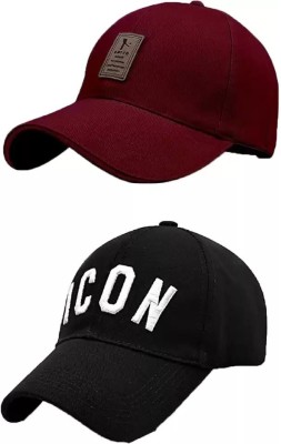 Fy Lane Self Design Sports/Regular Cap Cap(Pack of 2)