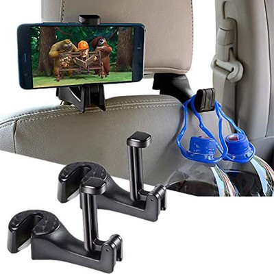 Hold up Car Mobile Holder for Headrest(Black)
