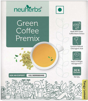 Neuherbs Green Coffee Premix For Instant Energy | Helps In Weight Management - 30 Sachet Instant Coffee(90 g, Lemon Flavoured)