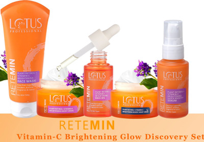 Lotus Professional Retemin Plant Retinol + Vitamin C Brightening Glow Discovery Set(5 Items in the set)