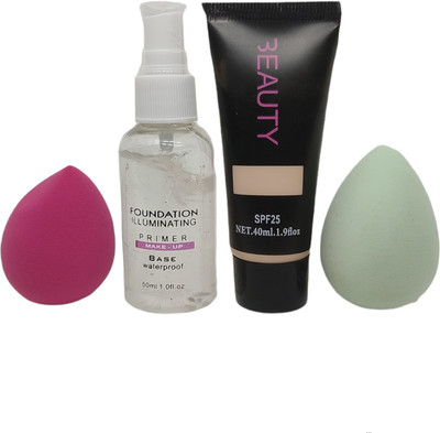 skyace beauty BEST SKIN WHITENING FOUNDATION ,SKIN SMOOTHING PRIMER AND MAKEUP BLANDER(4 Items in the set)