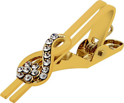 EXOTICA Fashions Brass Tie Pin Set(Gold)