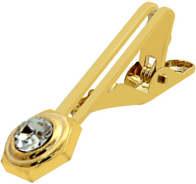 EXOTICA Fashions Brass Tie Pin Set(Gold)