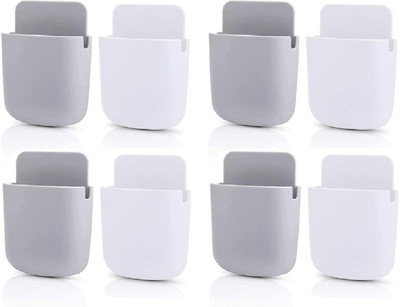 Infinex Wall Mounted Storage Box Remote Storage Organizer Case for TV Mobile Phone- 8 Pc Mobile Holder