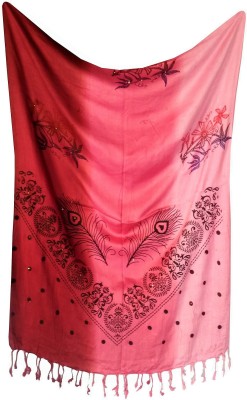 PinkFly Satin Blend Floral Print Women Dupatta