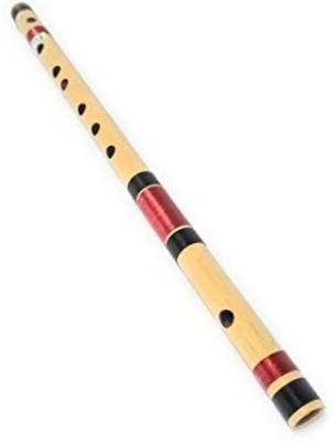 Shiv'z Muzic Flute, F Sharp medium, BUDGET Bansuri, 14 inches (with Written Manual & Bag) Bamboo Flute(35.56 cm)