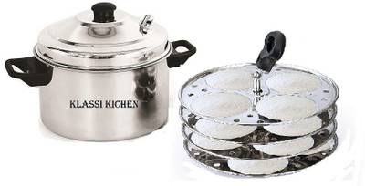 Mahavir Stainless Steel 4 plate Idli cooker 16 idlies Induction & Standard Idli Maker