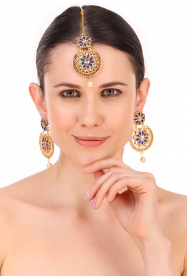 Animax Brass Gold-plated Gold, Blue, Bronze Jewellery Set(Pack of 1)