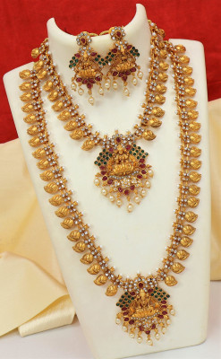 BHARGAV ART Alloy Gold, Green, Maroon Jewellery Set(Pack of 1)