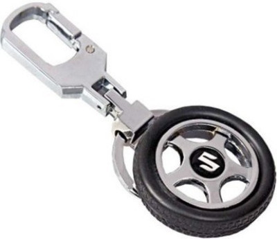 gtrp Suzuki Spinning Tyre Rotating Wheel Metal Locking Locking Key Chain (Black) Key Chain