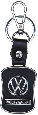 gtrp Volkswagen Logo Black Leather Metal Locking Curved Design Key Chain Key Chain