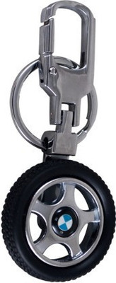 gtrp BMW Spinning Tyre Rotating Wheel Metal L Key Chain