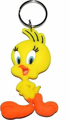 Meeko.com Doublesided Rubber Tweety Premium Quality Key Chain Key Chain