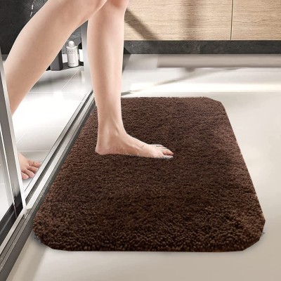 HomeStore-YEP Microfiber Door Mat(Brown, Medium, Pack of 2)