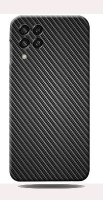 BUGGU Black Carbon Fiber For Sumsung M33 5G Skin Guard, SAMSUNG GALAXY M33 5G Mobile Skin(Black Carbon Fiber Skin With High Matte Finish.)