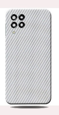 BugguSkin Silver Carbon Fiber Samsung Galaxy M33 5G Back Skin Guard Mobile Skin(Ultra Super Silver Carbon Fiber Skin With High Matte Finish.)