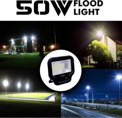 GadgetsSTS TV Flood light extra life 50 Watt LED light pack of 1 (2 YEARS WARRANTY) Flood Light Outdoor Lamp(White)