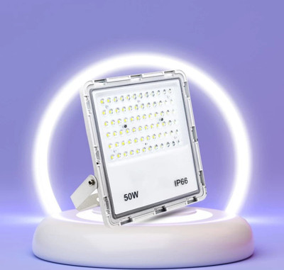 GadgetsSTS Lens Flood light extra life 50 Watt LED light pack of 1 (2 YEARS WARRANTY) Flood Light Outdoor Lamp(White)