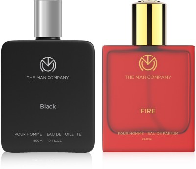 THE MAN COMPANY Black EDT 50ml with Fire EDP 60ml Eau de Parfum – 110 ml  (For Men)