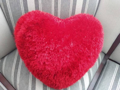 ellsy Microfibre Solid Cushion Pack of 1(Red)