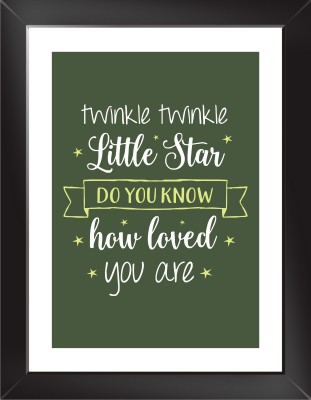 TWINKLE TWINKLE LITTLE STAR Wall Poster With Frame Paper Print(10.5 inch X 13.5 inch)